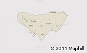 Shaded Relief 3D Map of Anlu, cropped outside