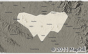 Shaded Relief 3D Map of Anlu, darken