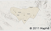 Shaded Relief 3D Map of Anlu, lighten