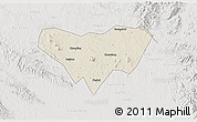 Shaded Relief 3D Map of Anlu, lighten, semi-desaturated
