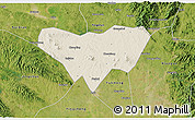 Shaded Relief 3D Map of Anlu, satellite outside