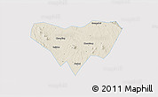 Shaded Relief 3D Map of Anlu, single color outside