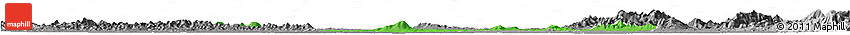 Political Horizon Map of Anlu, desaturated