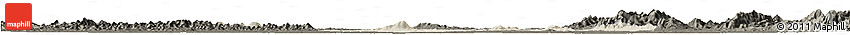 Shaded Relief Horizon Map of Anlu, darken