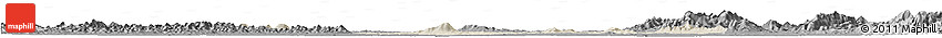 Shaded Relief Horizon Map of Anlu, darken, desaturated