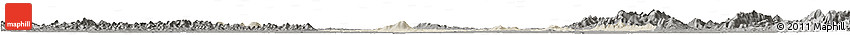 Shaded Relief Horizon Map of Anlu, darken, semi-desaturated