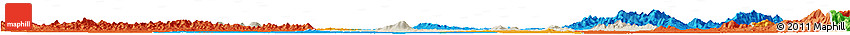 Shaded Relief Horizon Map of Anlu, political outside