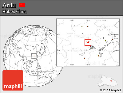 Blank Location Map of Anlu