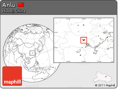 Blank Location Map of Anlu