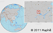 Gray Location Map of Anlu