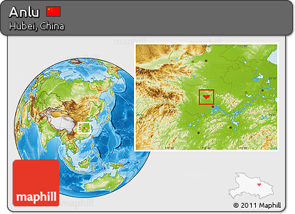 Physical Location Map of Anlu