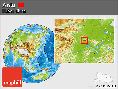 Physical Location Map of Anlu