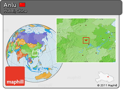 Political Location Map of Anlu