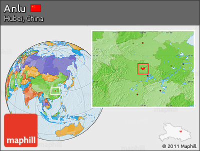 Political Location Map of Anlu