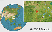 Satellite Location Map of Anlu