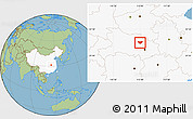 Savanna Style Location Map of Anlu, highlighted country