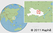 Savanna Style Location Map of Anlu, highlighted parent region
