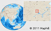 Shaded Relief Location Map of Anlu