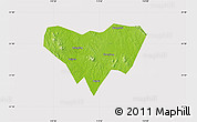 Physical Map of Anlu, cropped outside