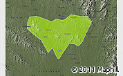 Physical Map of Anlu, darken, semi-desaturated