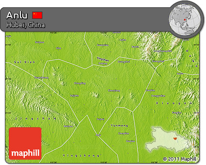 Physical Map of Anlu