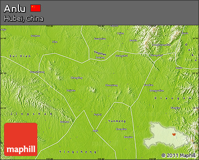 Physical Map of Anlu
