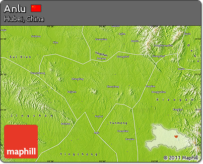 Physical Map of Anlu