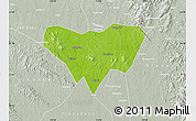 Physical Map of Anlu, lighten, semi-desaturated