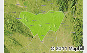 Physical Map of Anlu, satellite outside