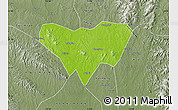 Physical Map of Anlu, semi-desaturated