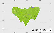 Physical Map of Anlu, single color outside