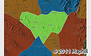 Political Map of Anlu, darken