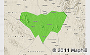Political Map of Anlu, shaded relief outside