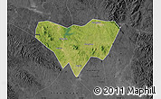 Satellite Map of Anlu, darken, desaturated