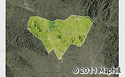Satellite Map of Anlu, darken, semi-desaturated