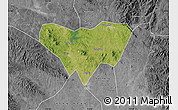 Satellite Map of Anlu, desaturated
