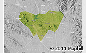 Satellite Map of Anlu, lighten, desaturated