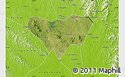 Satellite Map of Anlu, physical outside