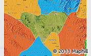 Satellite Map of Anlu, political outside