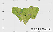 Satellite Map of Anlu, single color outside