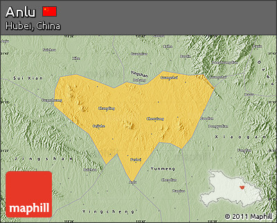 Savanna Style Map of Anlu
