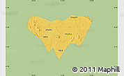 Savanna Style Map of Anlu, single color outside
