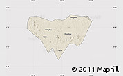 Shaded Relief Map of Anlu, cropped outside