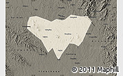 Shaded Relief Map of Anlu, darken
