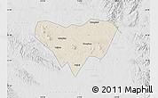 Shaded Relief Map of Anlu, lighten, desaturated