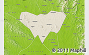 Shaded Relief Map of Anlu, physical outside