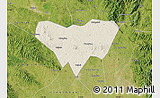 Shaded Relief Map of Anlu, satellite outside