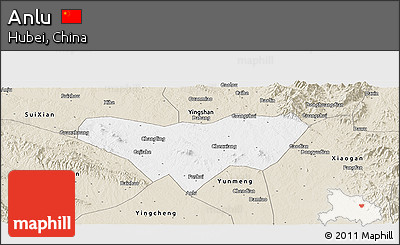 Classic Style Panoramic Map of Anlu