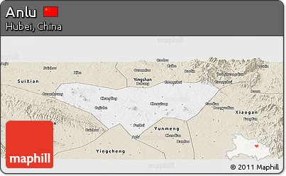 Classic Style Panoramic Map of Anlu