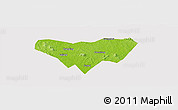 Physical Panoramic Map of Anlu, cropped outside